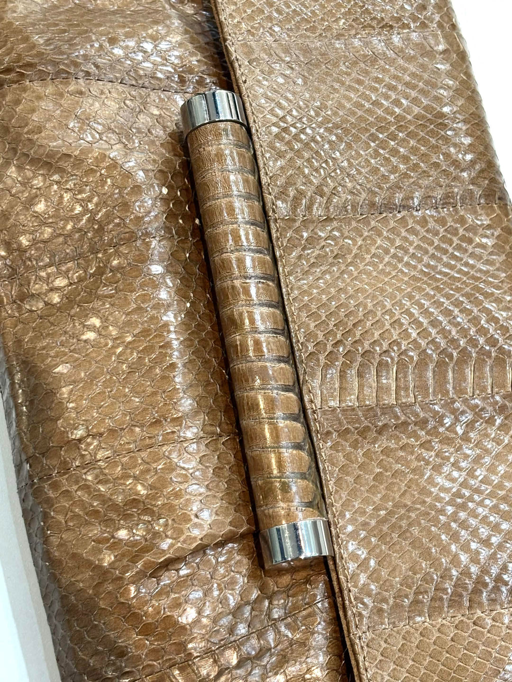 PANTERA PYTHON LEATHER CLUTCH BAG
