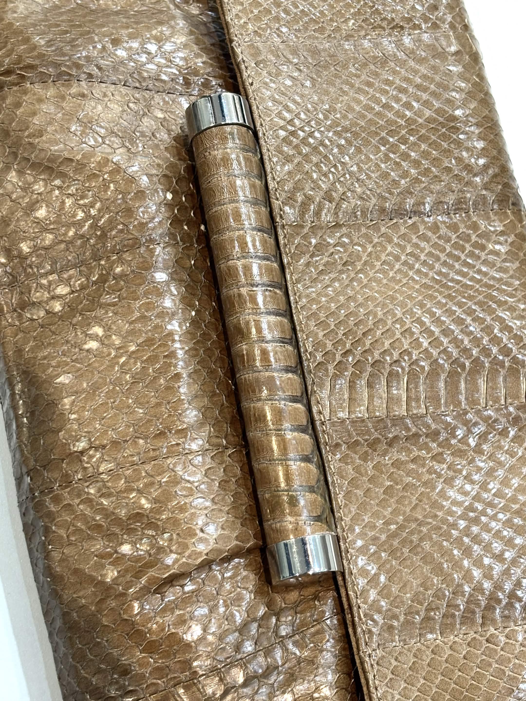 PANTERA PYTHON LEATHER CLUTCH BAG