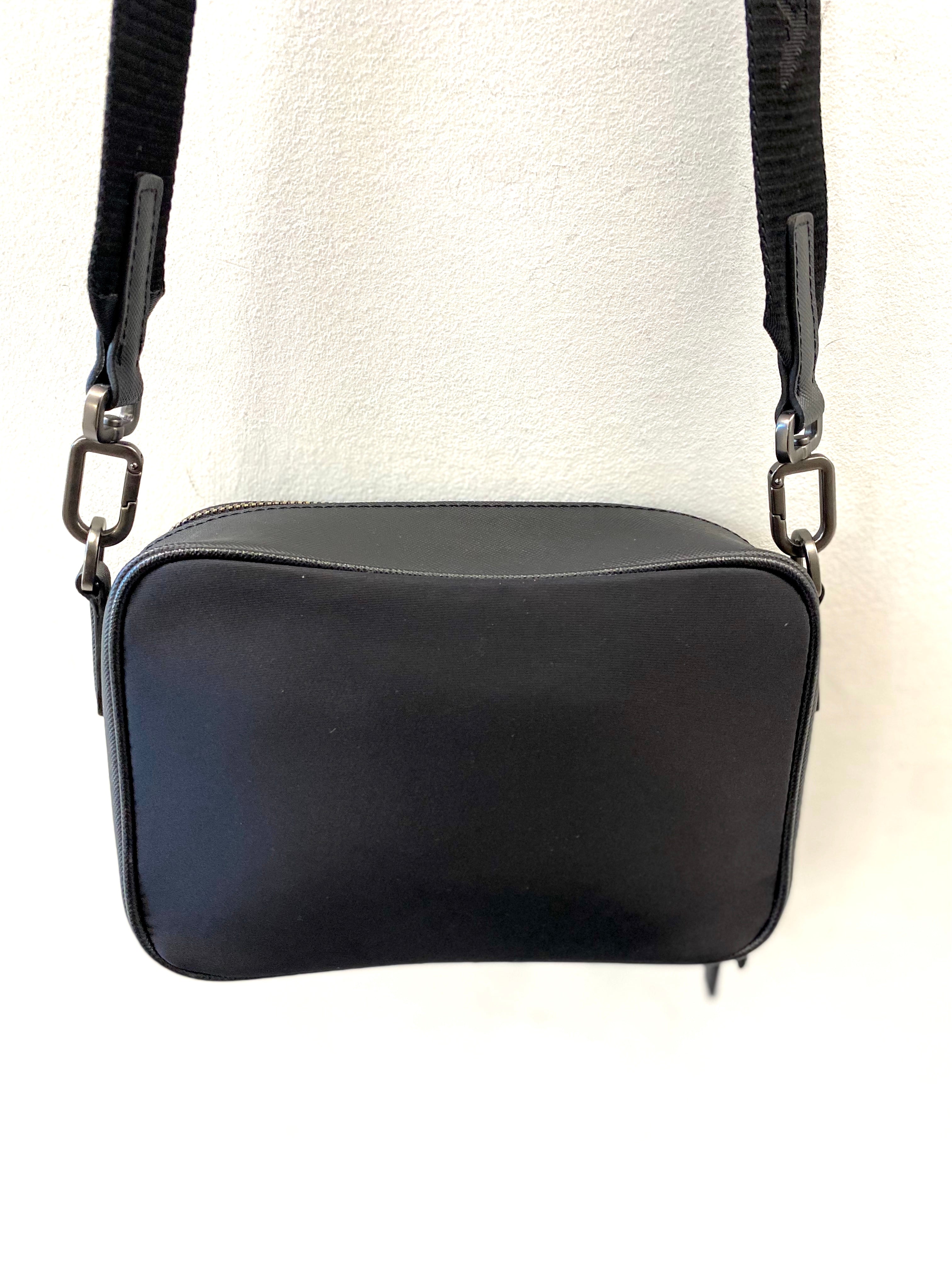 PRADA BRIQUE RE-NYLON AND SAFFIANO LEATHER BAG