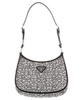 PRADA CLEO SATIN CRYSTAL SHOULDER BAG