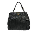 PRADA NAPPA GAUFRE LEATHER TOP HANDLE BAG