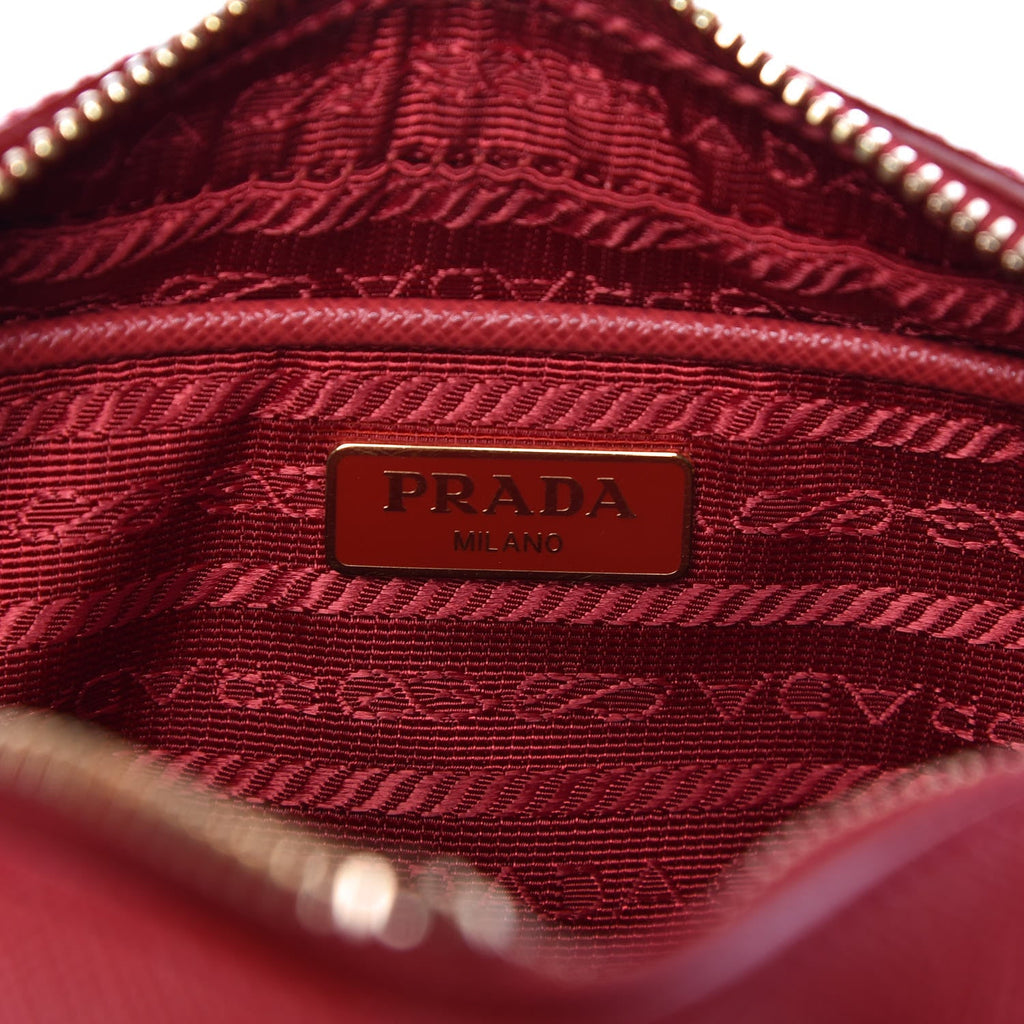 PRADA SAFFIANO LEATHER MINI CAMERA CROSSBODY BAG