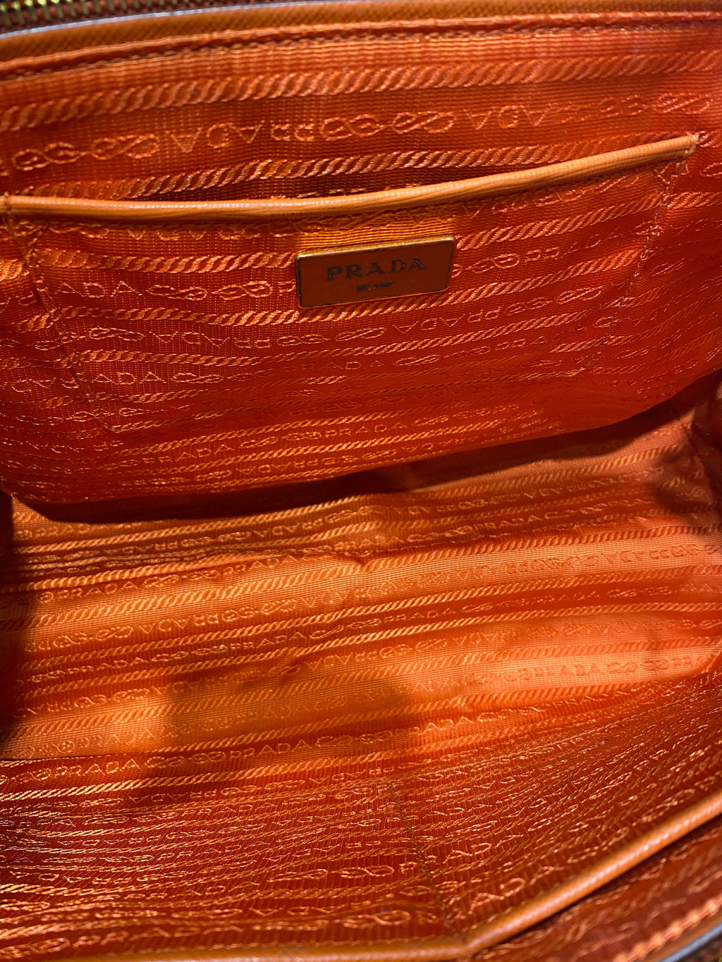 PRADA SAFFIANO LEATHER TWO-TONE GALLERIA TOTE BAG