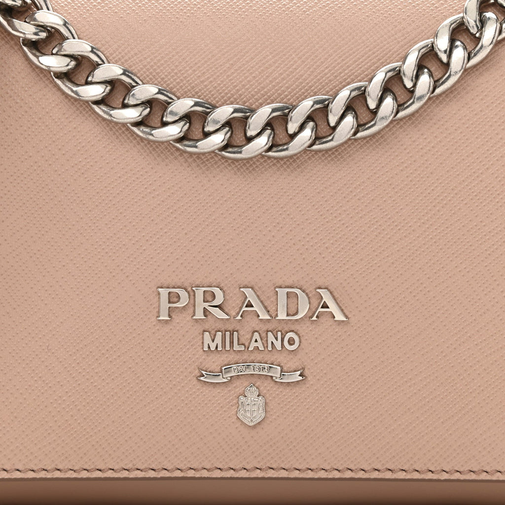 PRADA SOFT CALFSKIN CHAIN SHOULDER BAG