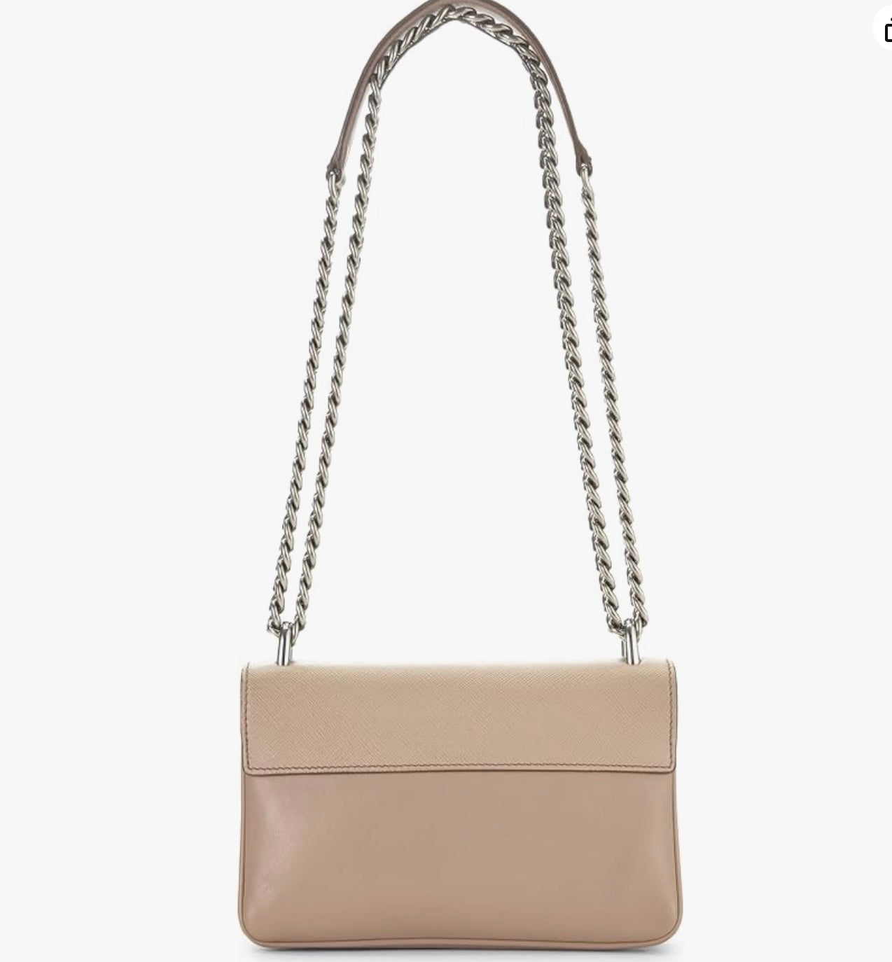 PRADA SOFT CALFSKIN CHAIN SHOULDER BAG