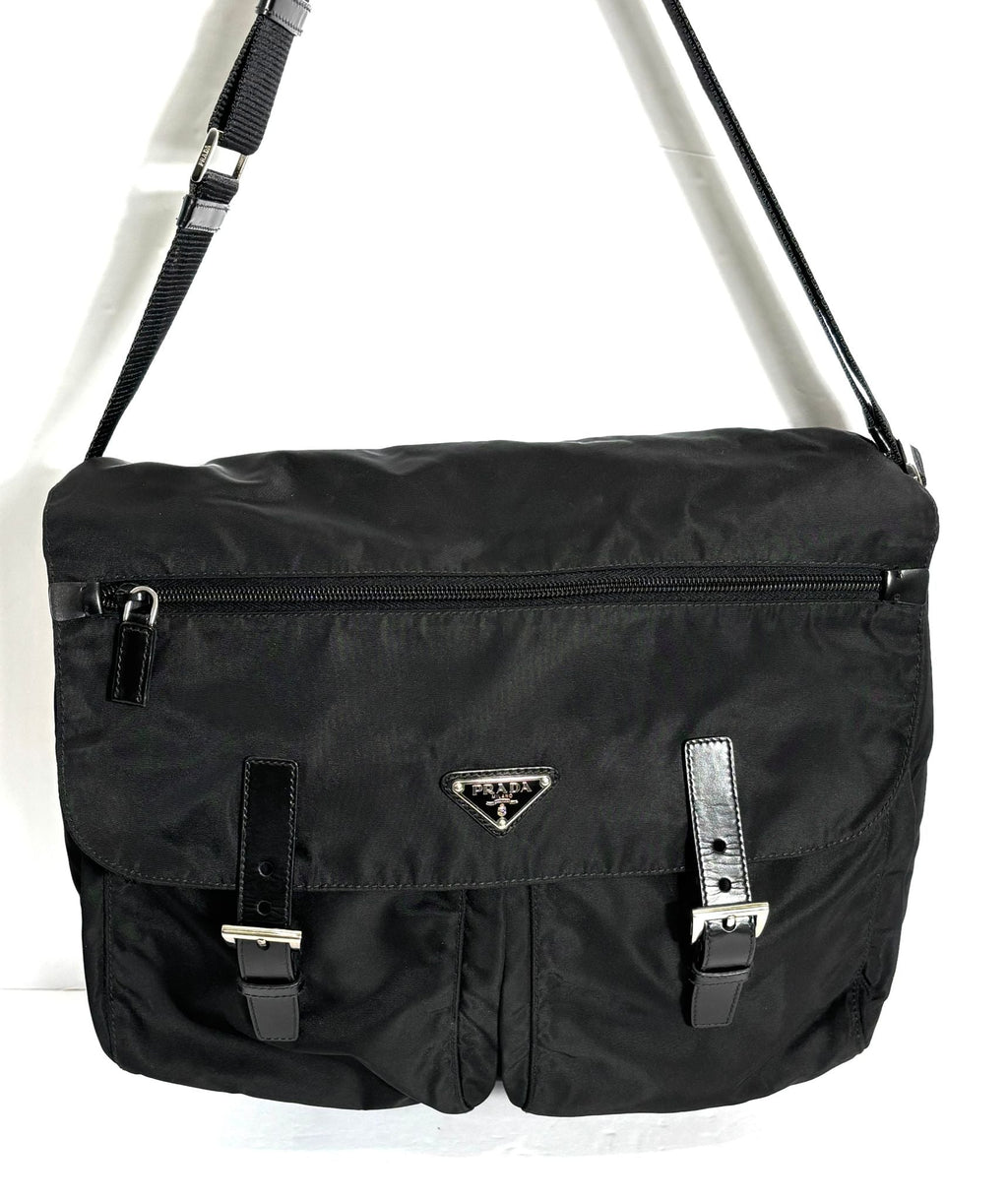 PRADA TESSUTO NYLON SAFFIANO VELA MESSAGER BAG