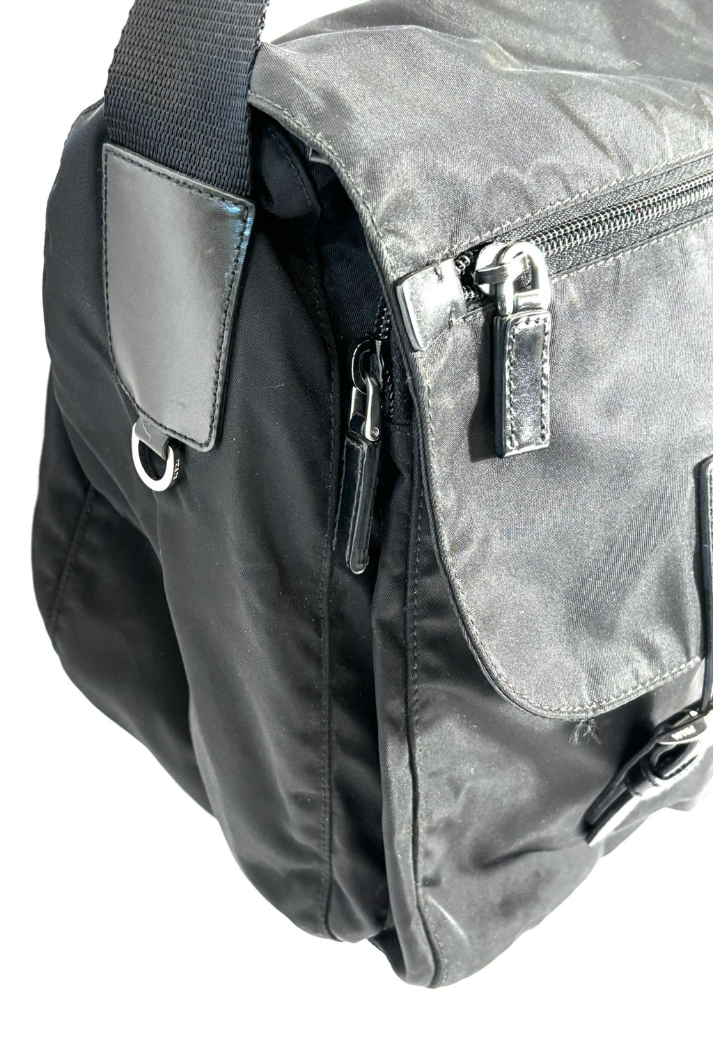 PRADA TESSUTO NYLON SAFFIANO VELA MESSAGER BAG
