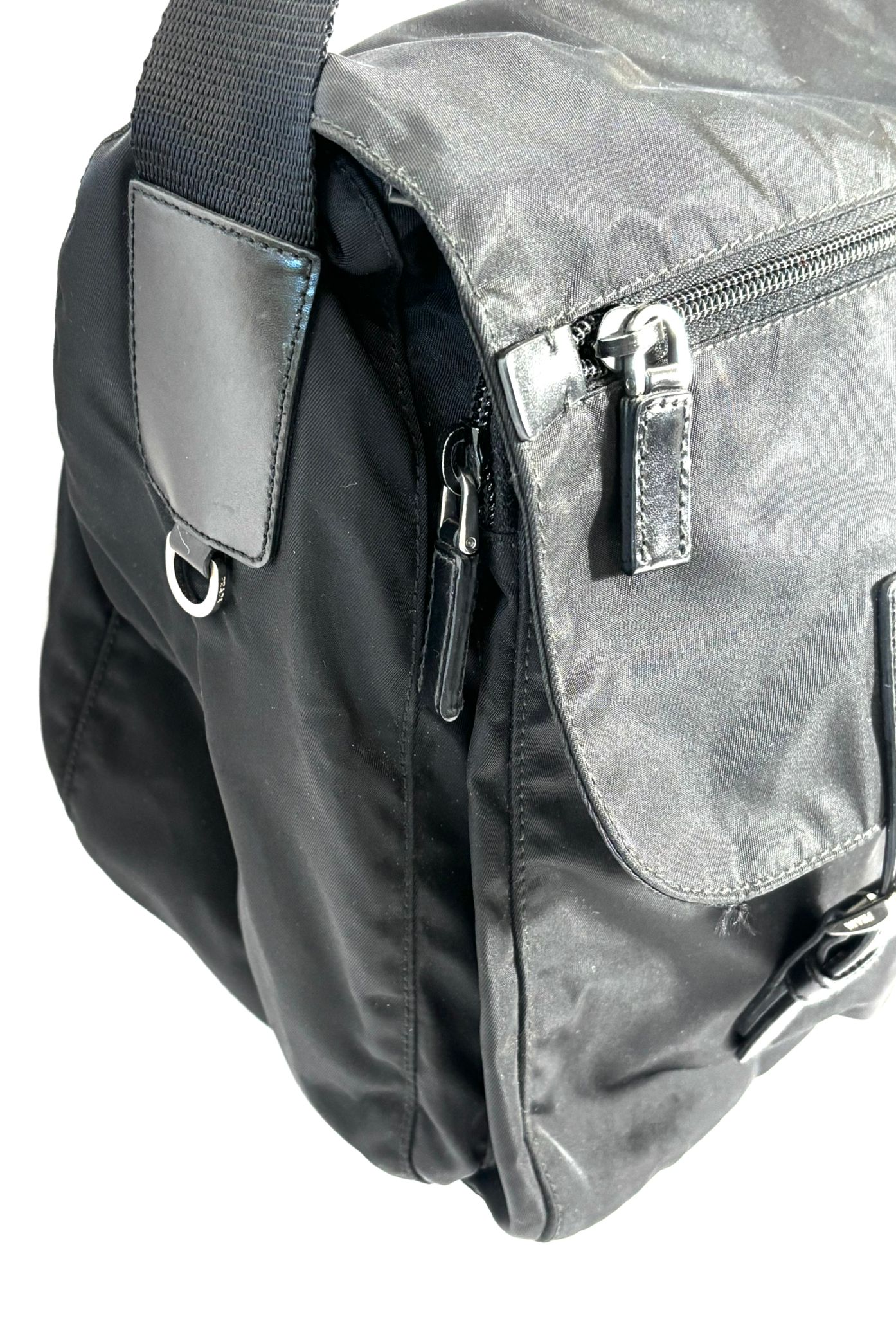 PRADA TESSUTO NYLON SAFFIANO VELA MESSAGER BAG