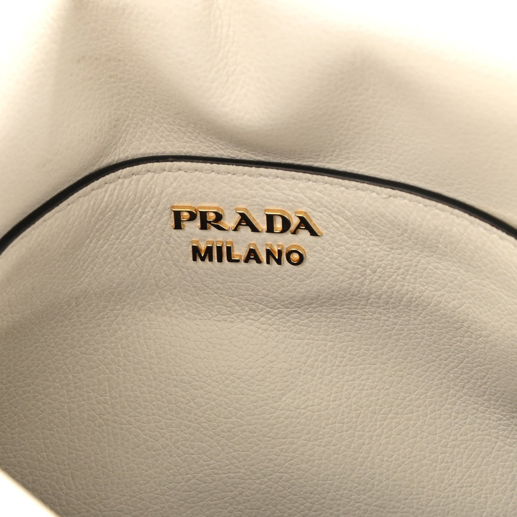 PRADA VITELLO DAINO LEATHER CROSSBODY FLAP BAG