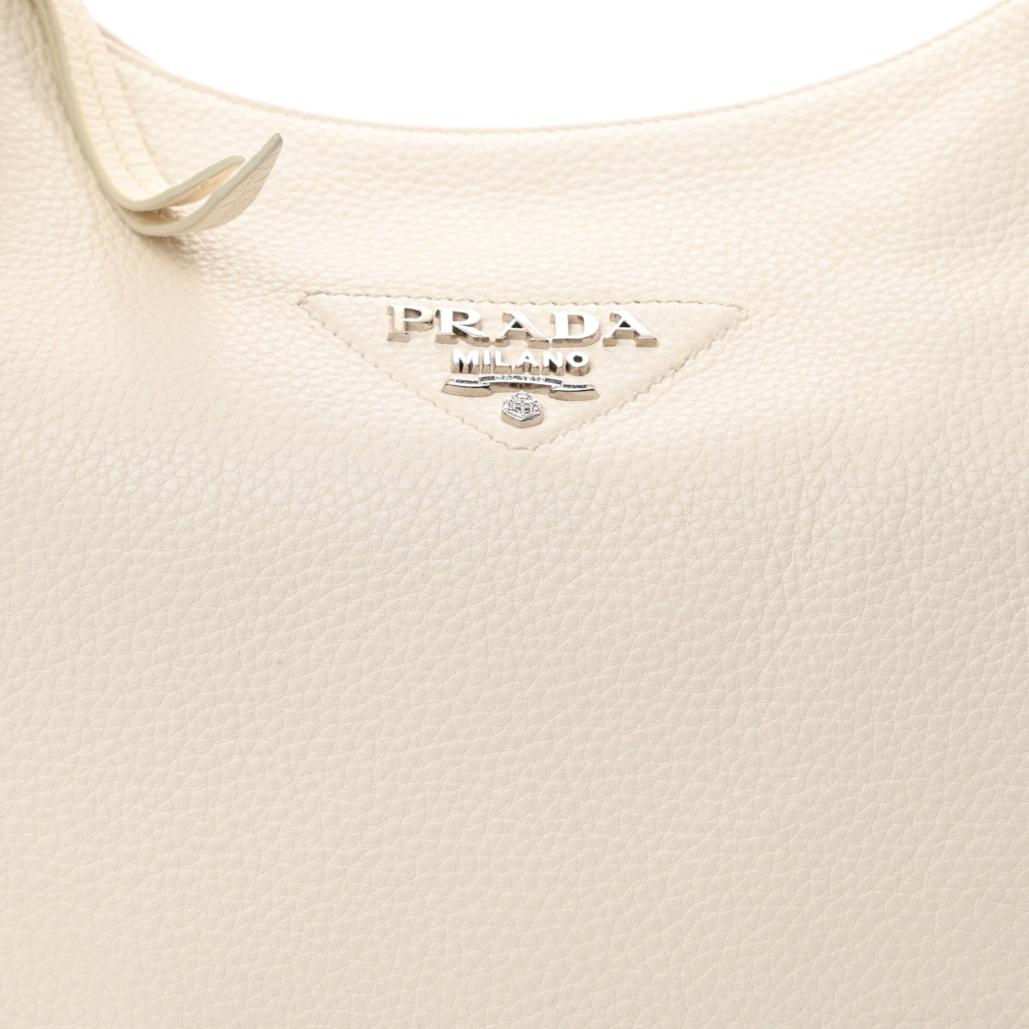 PRADA VITELLO PHENIX CALFSKIN LEATHER HOBO BAG
