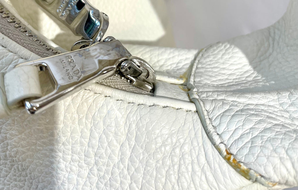 PRADA VITELLO PHENIX CALFSKIN LEATHER HOBO BAG