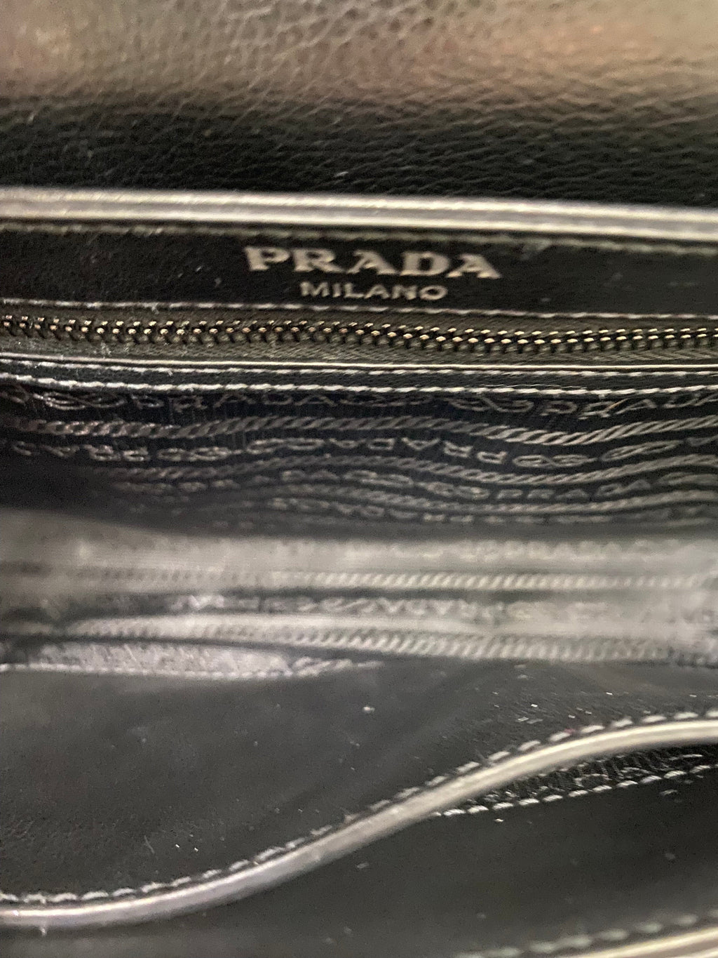 PRADA VITELLO STUDDED CALFSKIN LEATHER CROSSBODY BAG