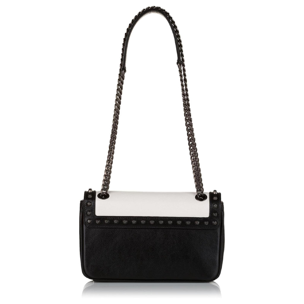 PRADA VITELLO STUDDED CALFSKIN LEATHER CROSSBODY BAG