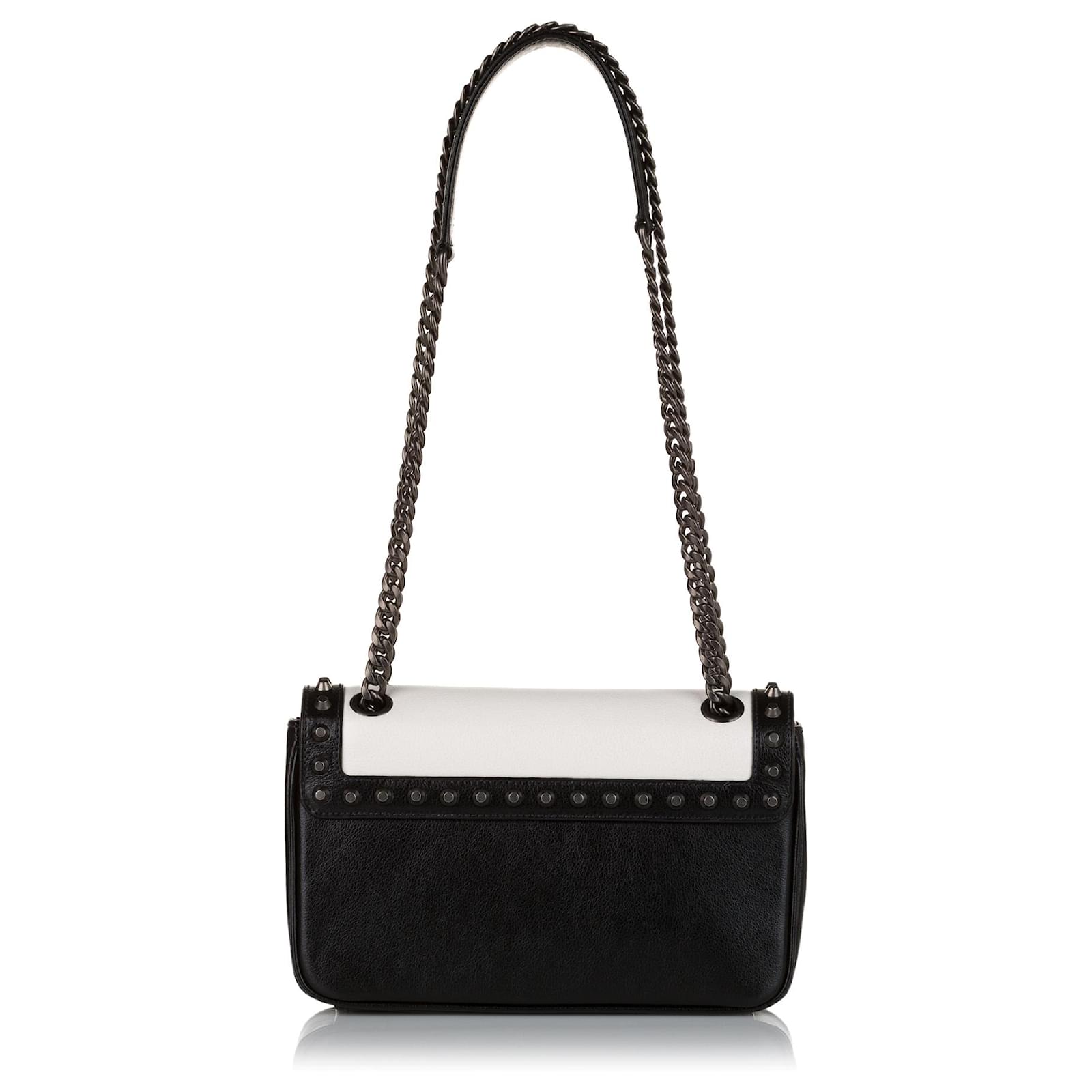 PRADA VITELLO STUDDED CALFSKIN LEATHER CROSSBODY BAG