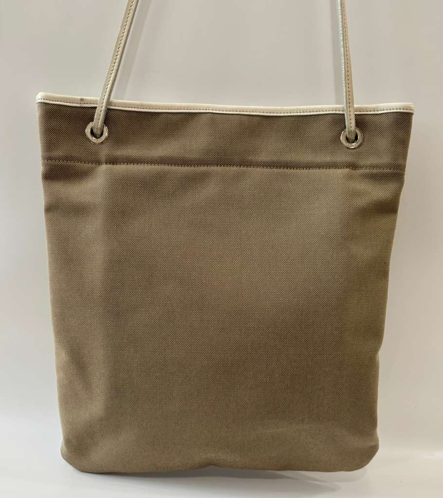 PRADA JACQUARD CANVAS CANAPA LOGO SHOULDER BAG