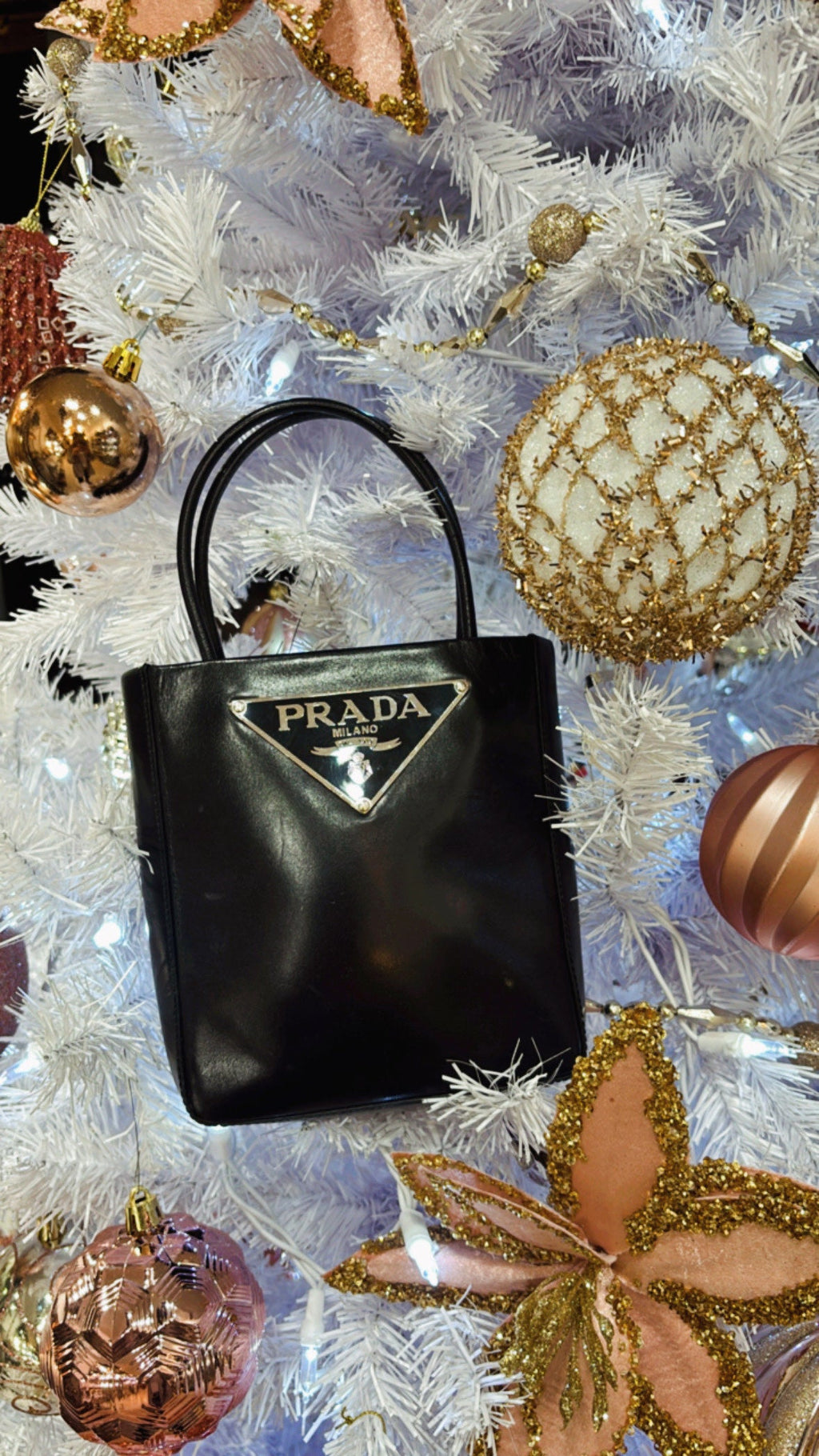 PRADA VINTAGE SMALL TOTE HANDBAG
