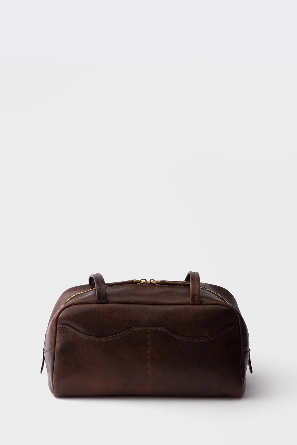 Carry Large Antiqued Leather Top-Handle Bag