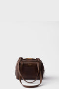 Prada Carry Antiqued Leather Top-Handle Mini-Bag