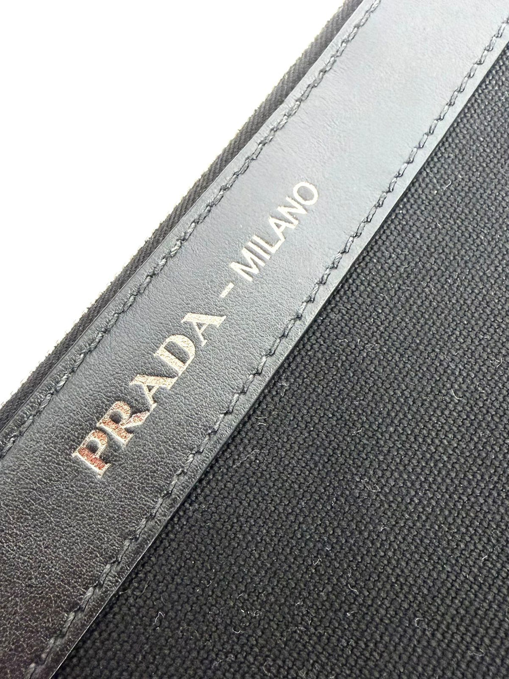 PRADA 2-WAY DENIM LOGO TOTE BAG WITH SHOULDER STRAP