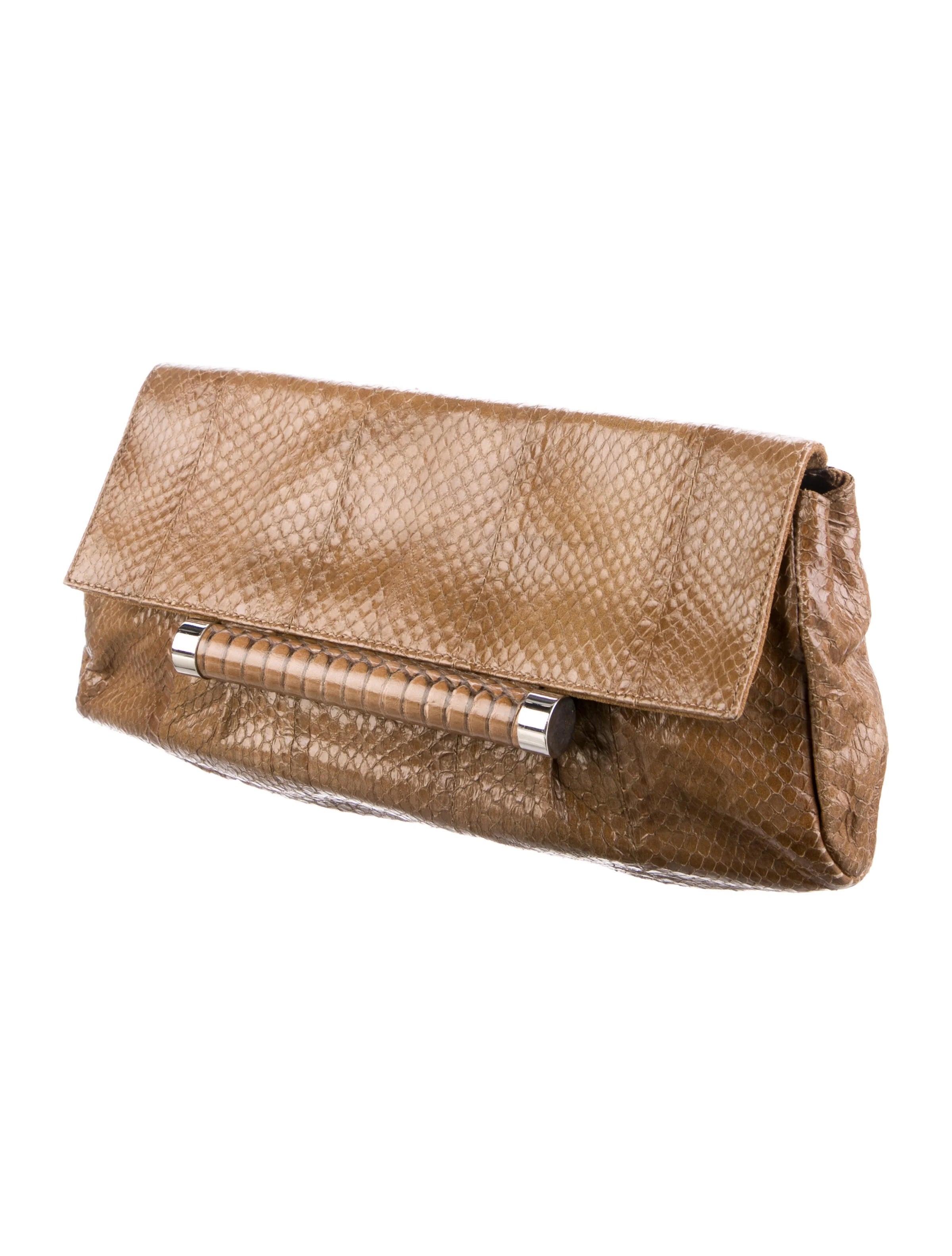 PANTERA PYTHON LEATHER CLUTCH BAG