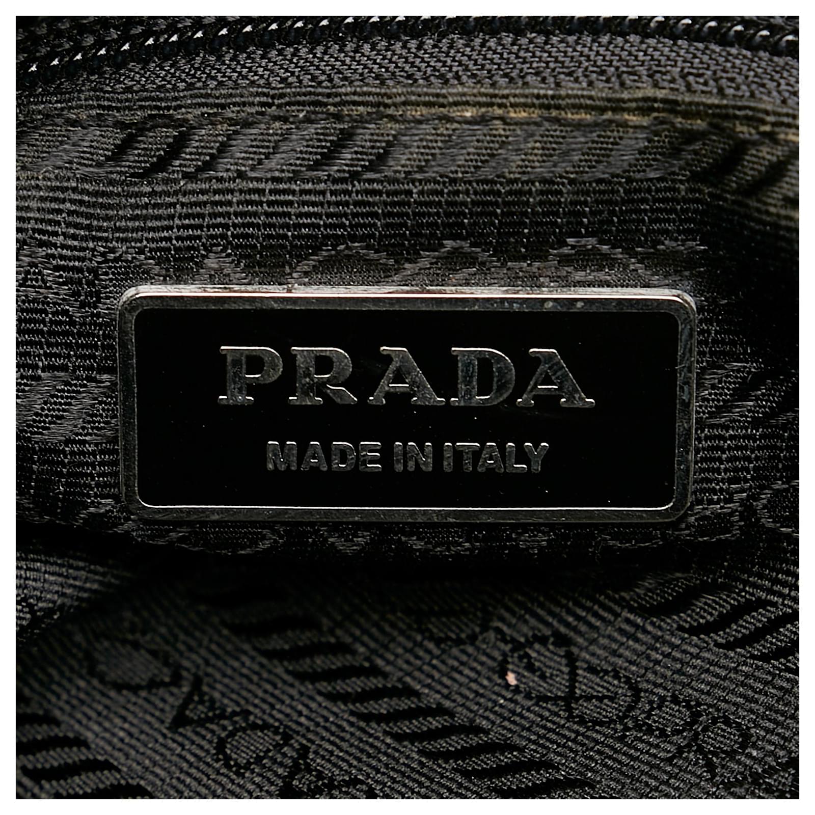 PRADA Canapa Logo Tessuto Satchel