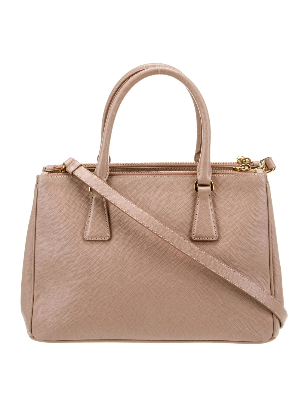 PRADA SAFFIANO LUX LEATHER GALLERIA DOUBLE ZIP MEDIUM TOTE BAG