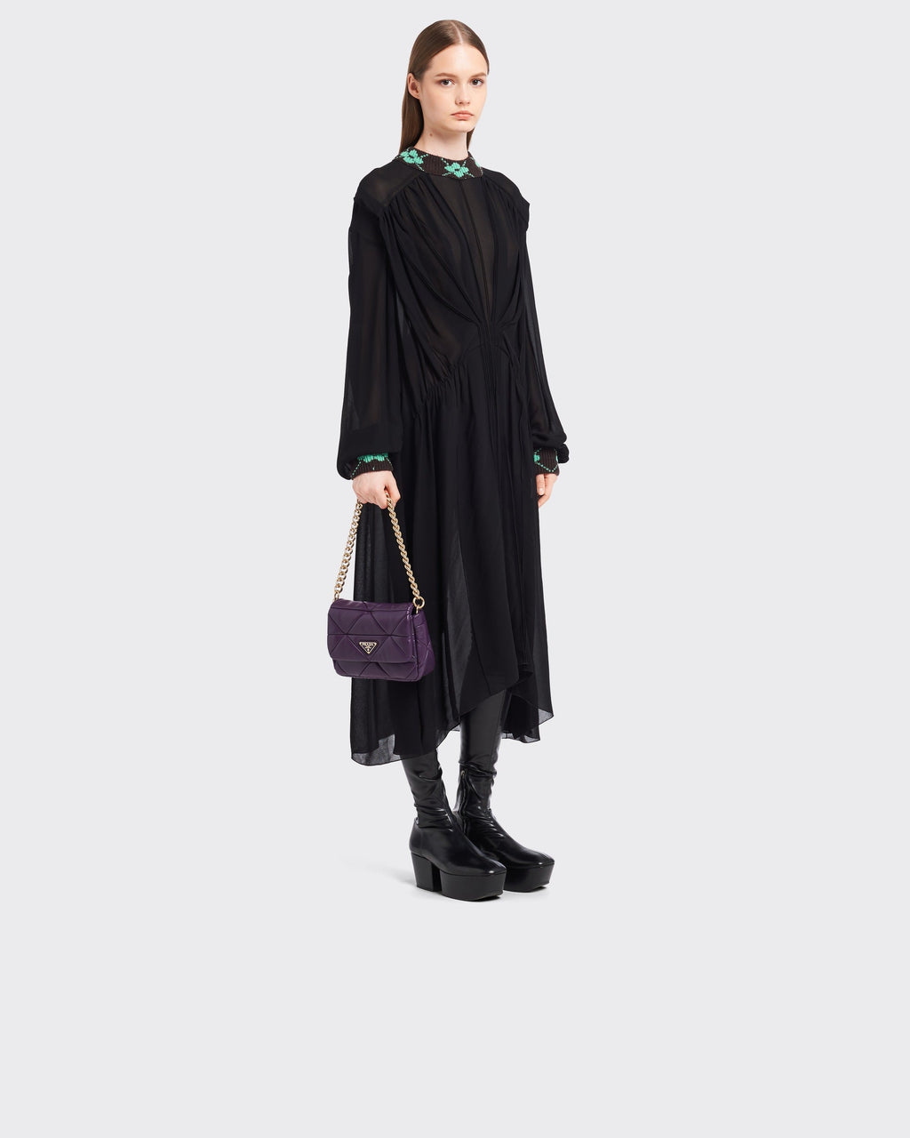 PRADA SYSTEM NAPPA LEATHER PATCHWORK BAG