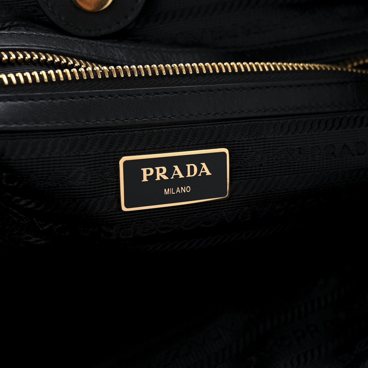 PRADA TESSUTO NYLON & CALFSKIN LEATHER SHOPPING TOTE BAG