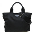 PRADA VELA TESSUTO CONVERTIBLE SMALL TOTE BAG
