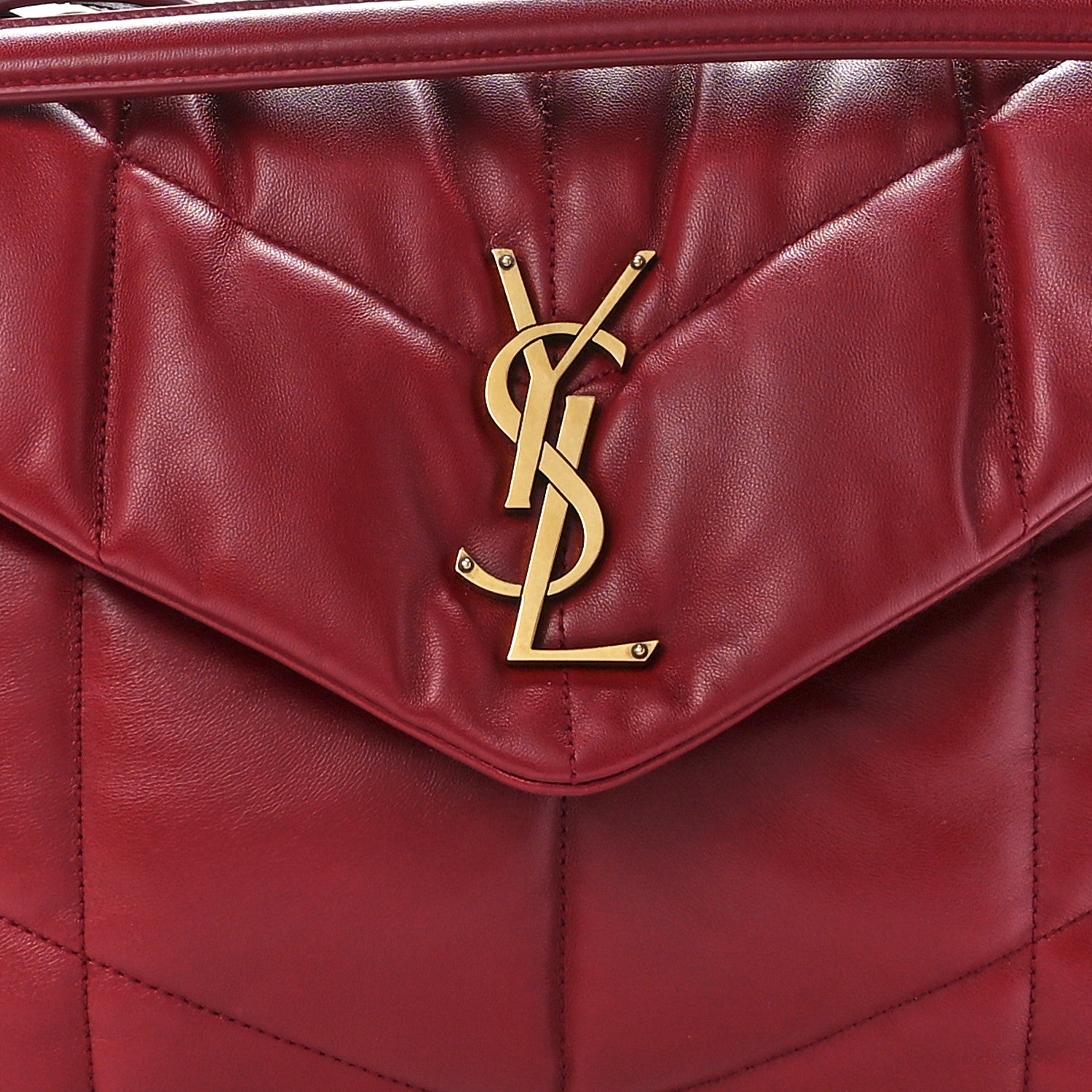 YSL LEATHER LOULOU MEDIUM CHAIN SHOULDER BAG