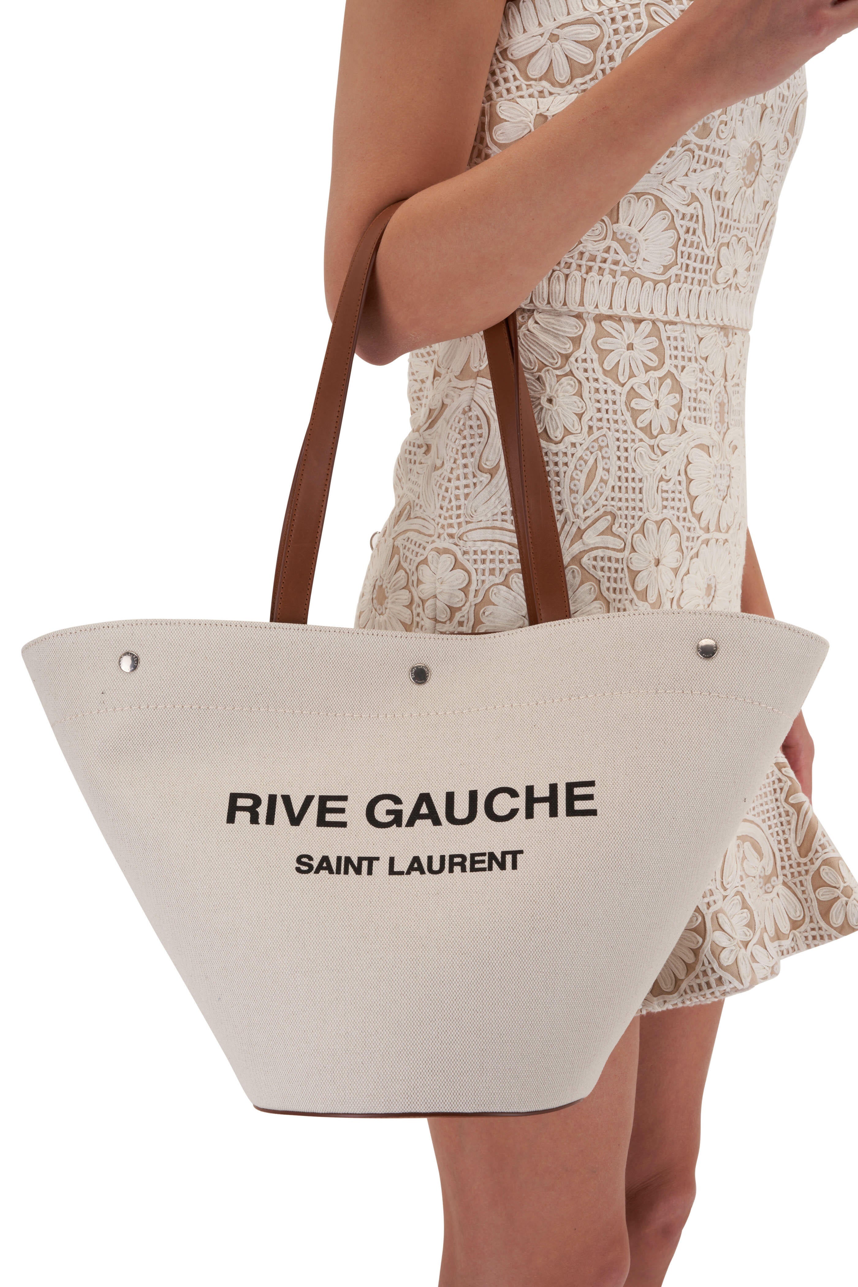 SAINT LAURENT RIVE GAUCHE CABAS TOTE BAG