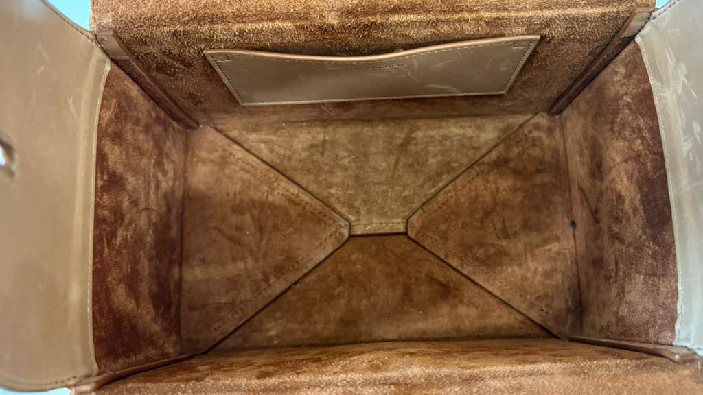 YSL TAKE AWAY CALFSKIN MONOGRAM LEATHER BOX
