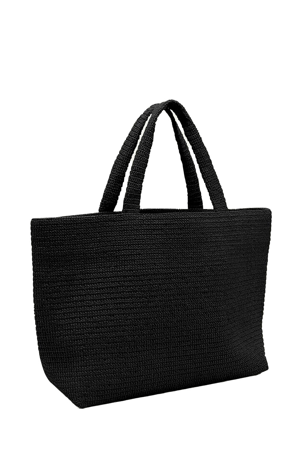 Saint Laurent Tote In Raffia  - Black