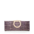 SALVATORE FERRAGAMO PYTHON LEATHER GANCINI MUSA CLUTCH