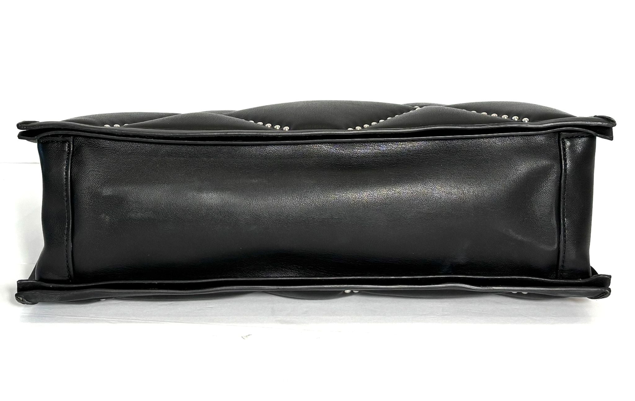 FERRAGAMO QUILTED GOATSKIN LEATHER VIVA BOW CHAIN TOTE