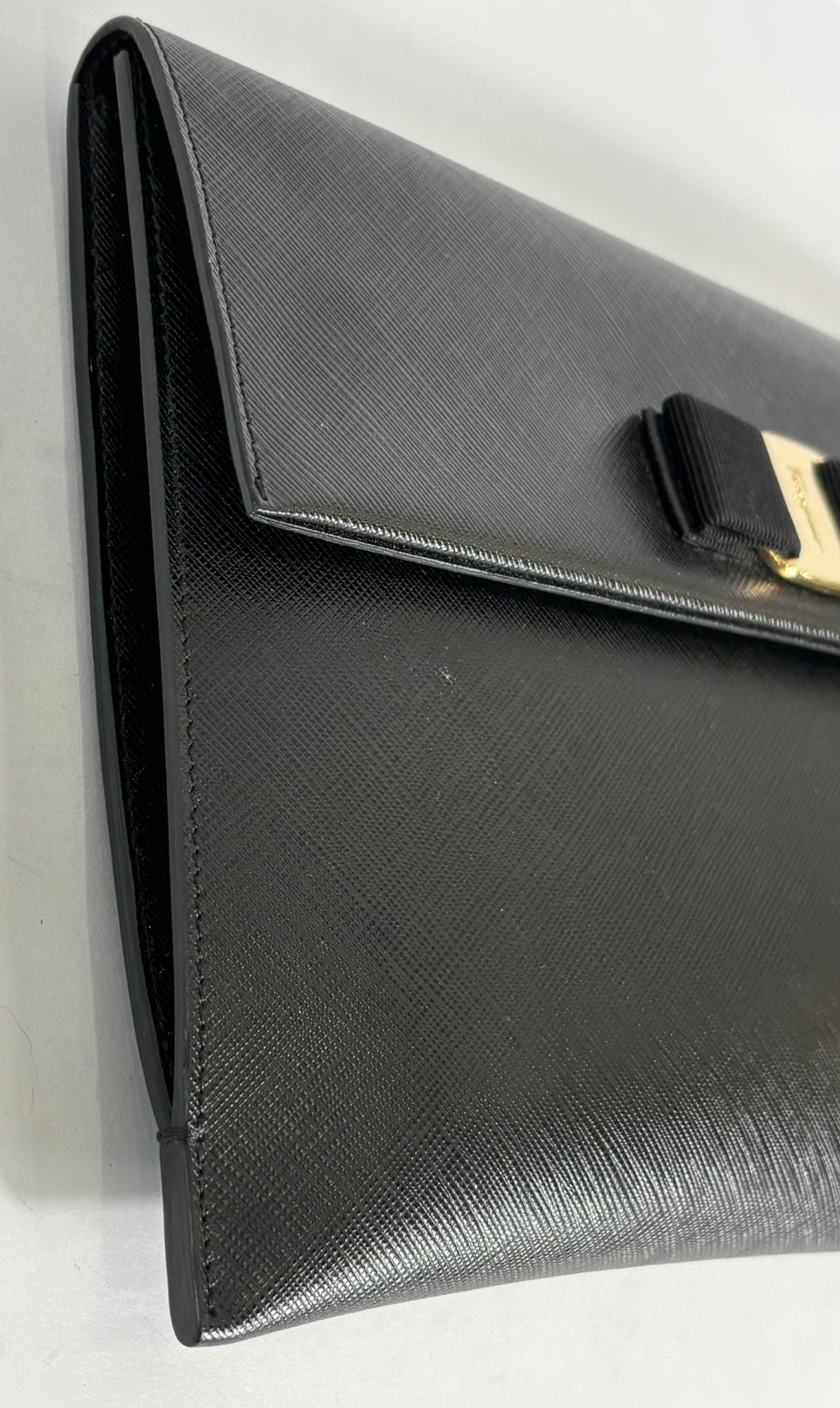 SALVATORE FERRAGAMO BOW CLUTCH BAG