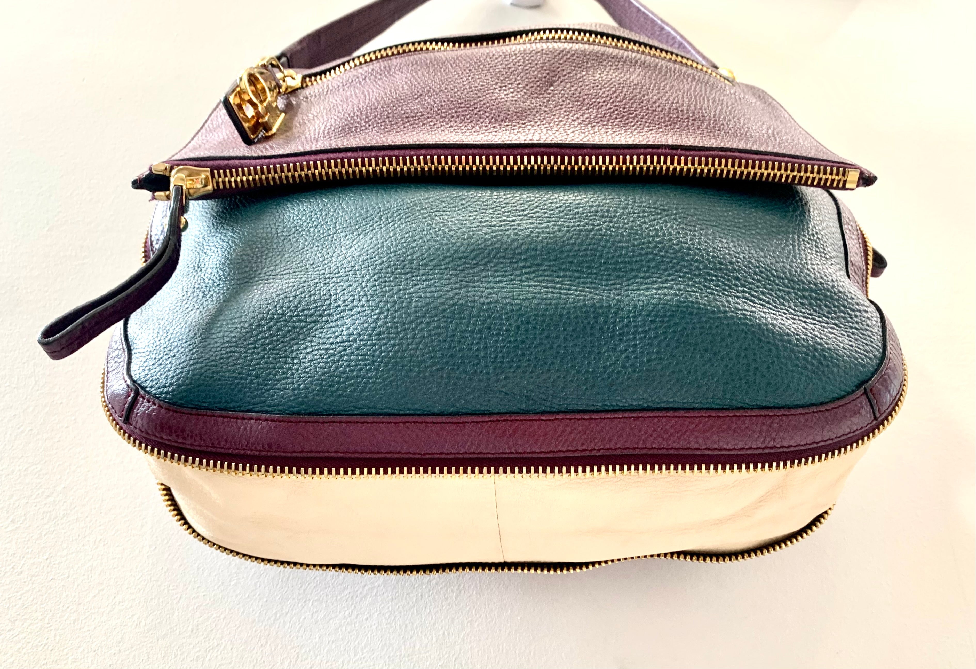 SALVATORE FERRAGAMO TRI-COLOR SELMA BAG