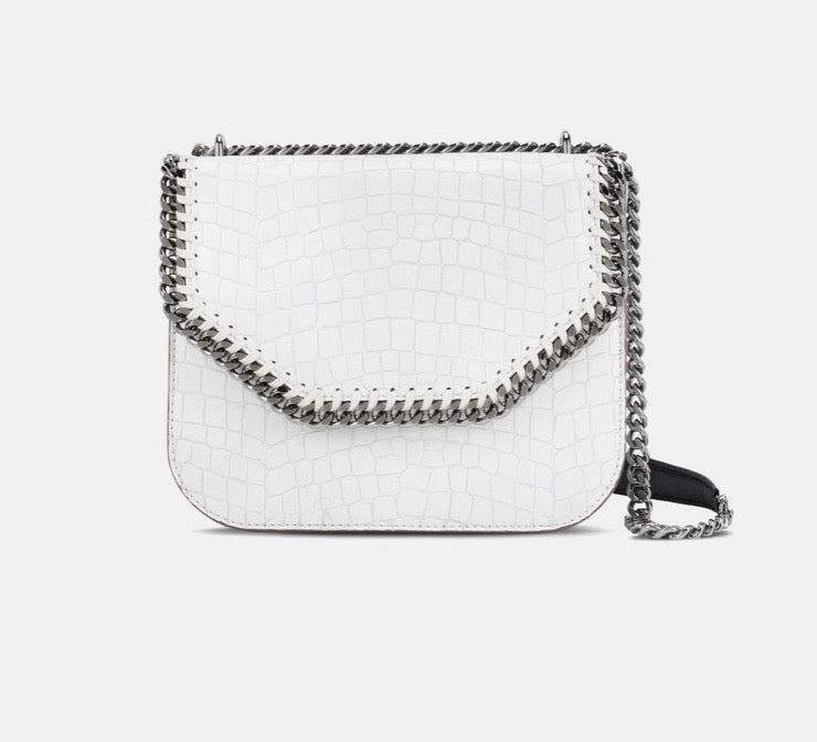 STELLA McCARTNEY CROC MINI FALABELLA BOX BAG