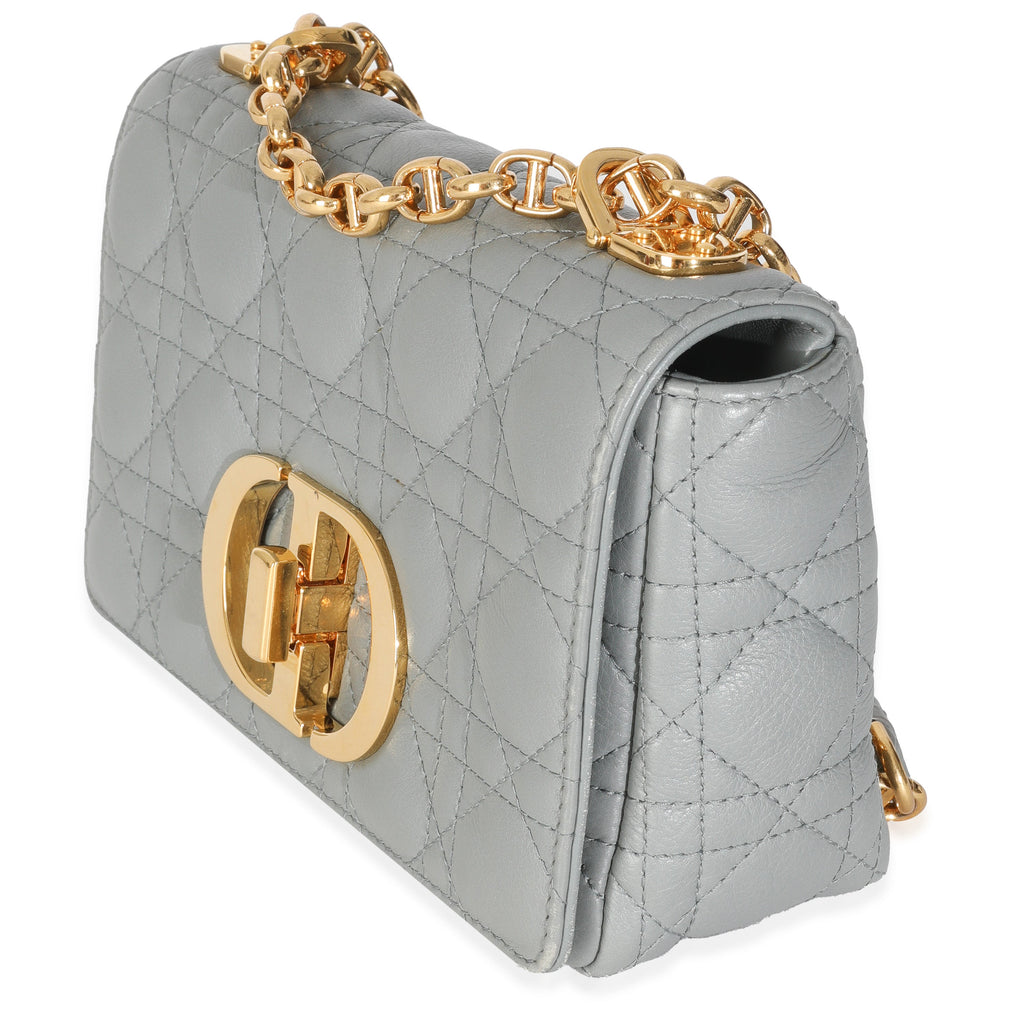 Blue Supple Calfskin Small Caro Chain Bag