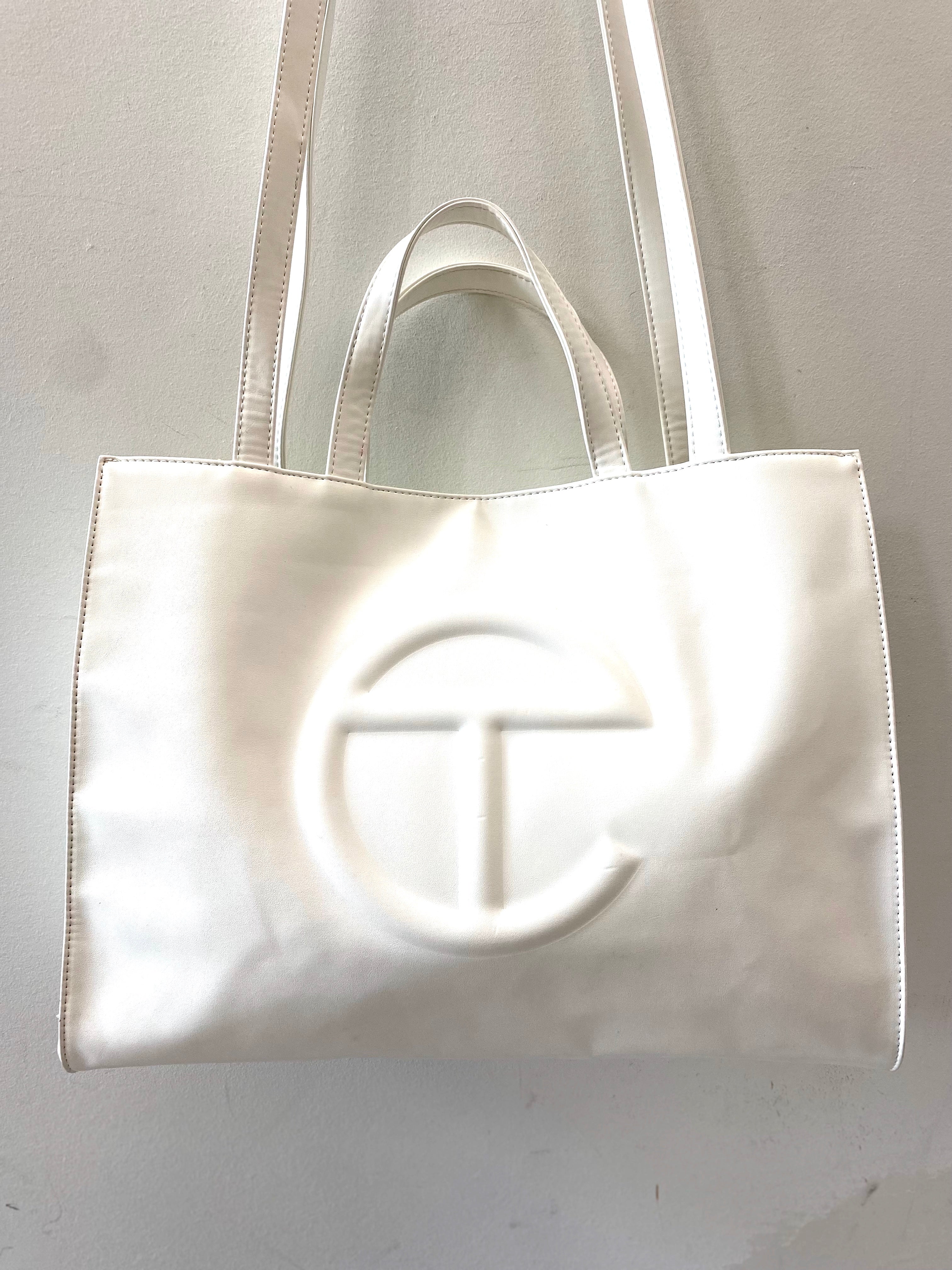 TELFAR VEGAN LEATHER SHOPPING TOTE BAG