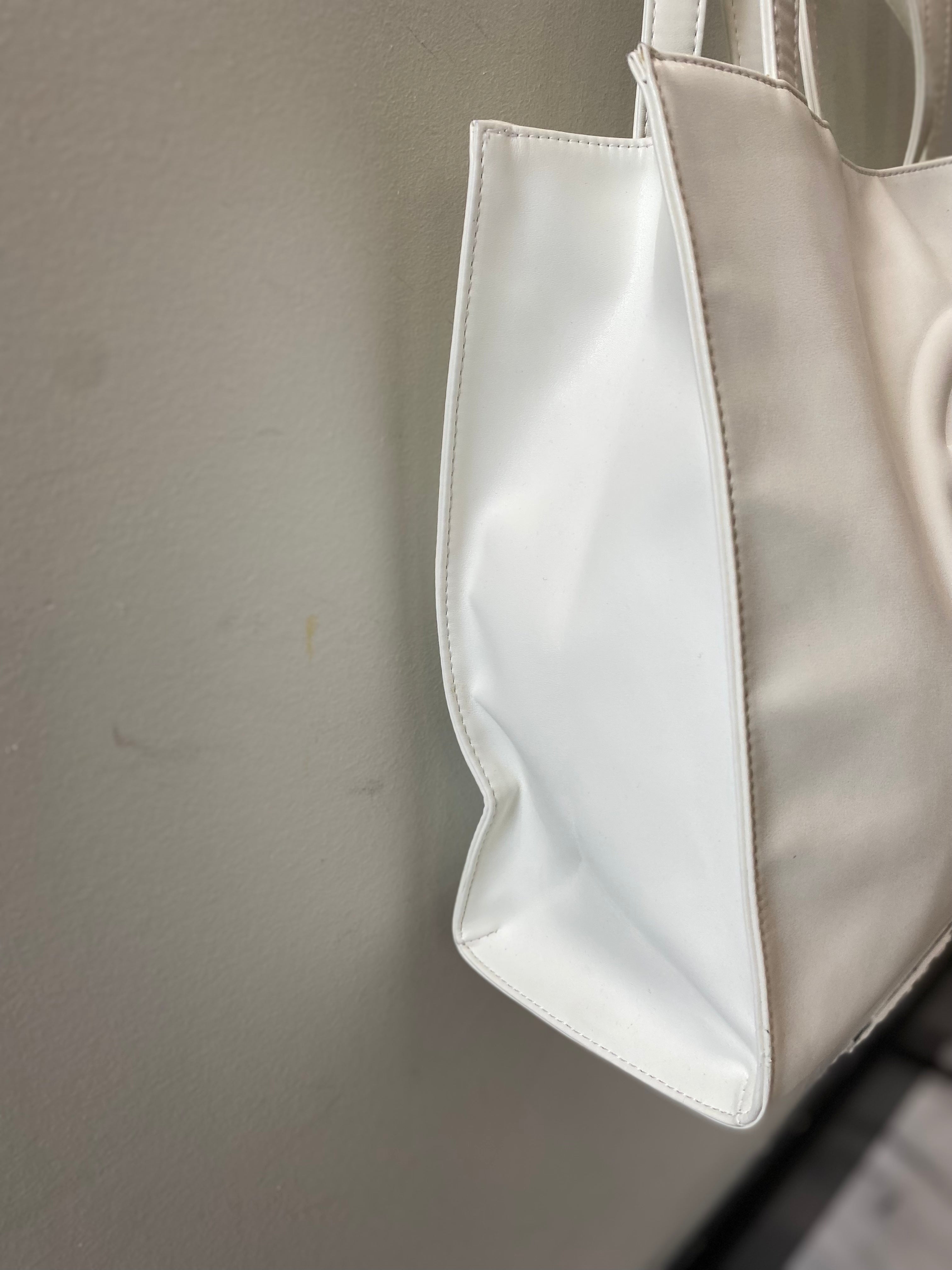 TELFAR VEGAN LEATHER SHOPPING TOTE BAG