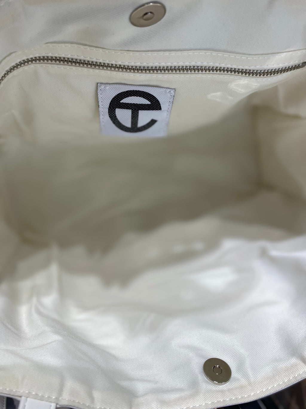 TELFAR VEGAN LEATHER SHOPPING TOTE BAG
