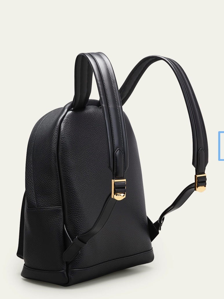 TOM FORD GRAINED LEATHER BUCKLEY BACKPACK