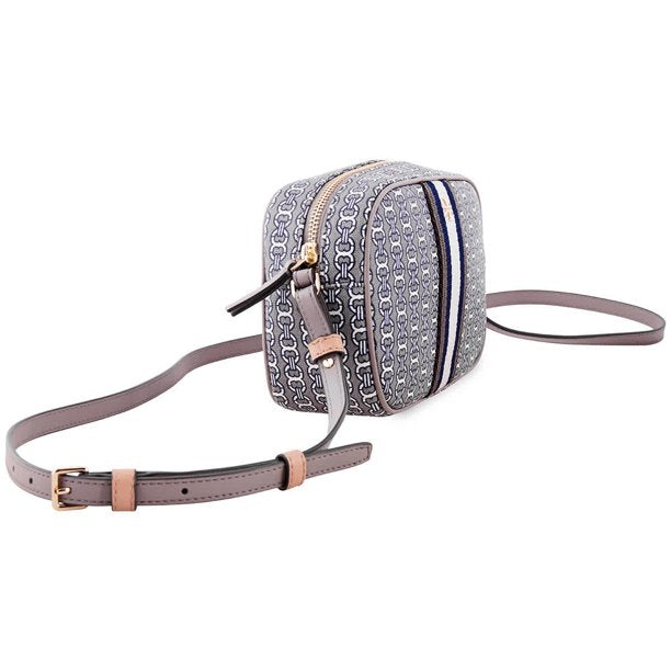 TORY BURCH GEMINI LINK CANVAS SHOULDER BAG