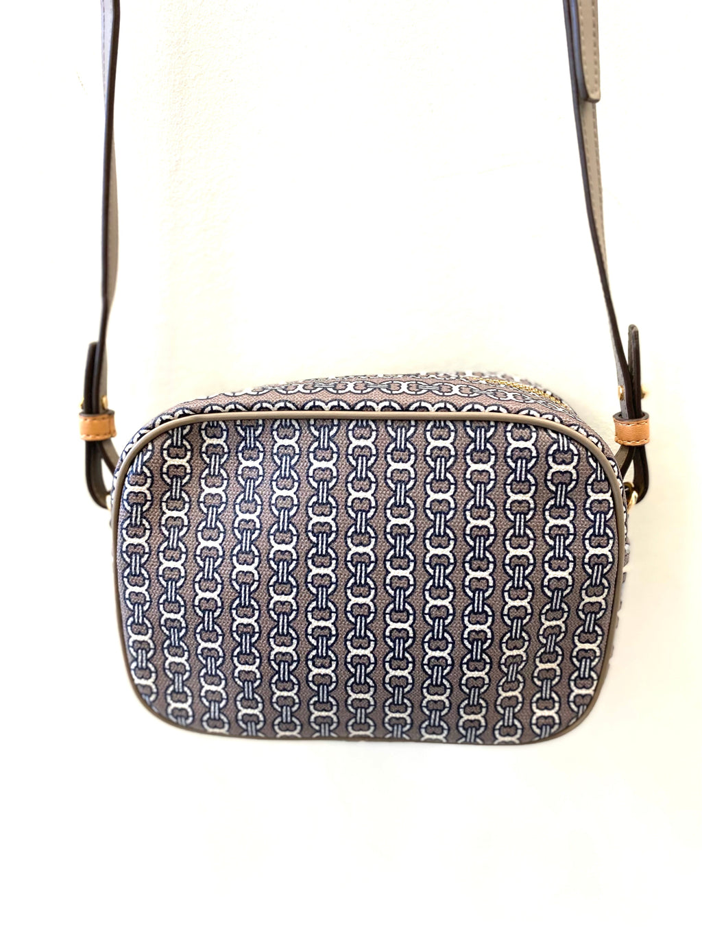 TORY BURCH GEMINI LINK CANVAS SHOULDER BAG