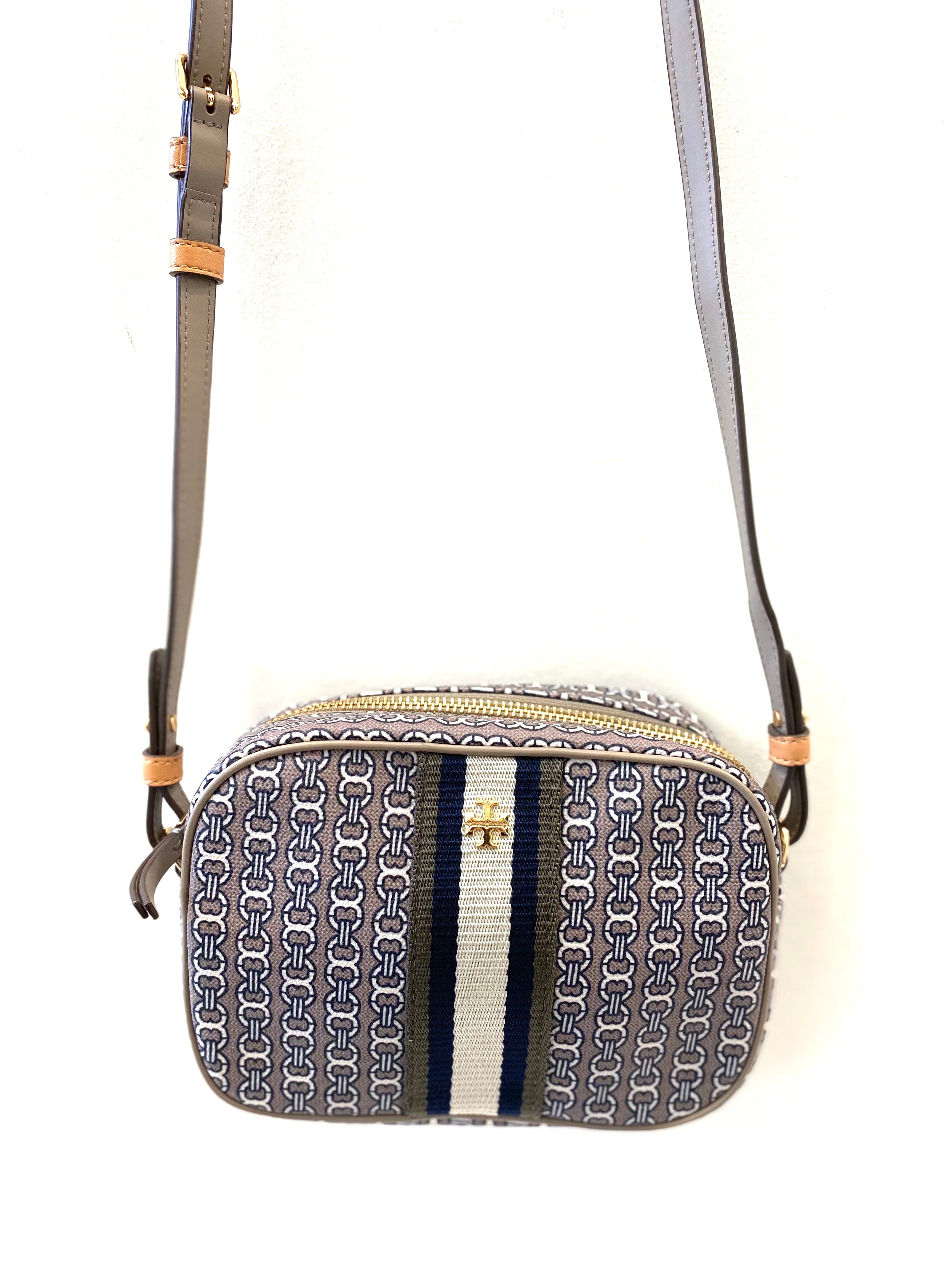 TORY BURCH GEMINI LINK CANVAS SHOULDER BAG