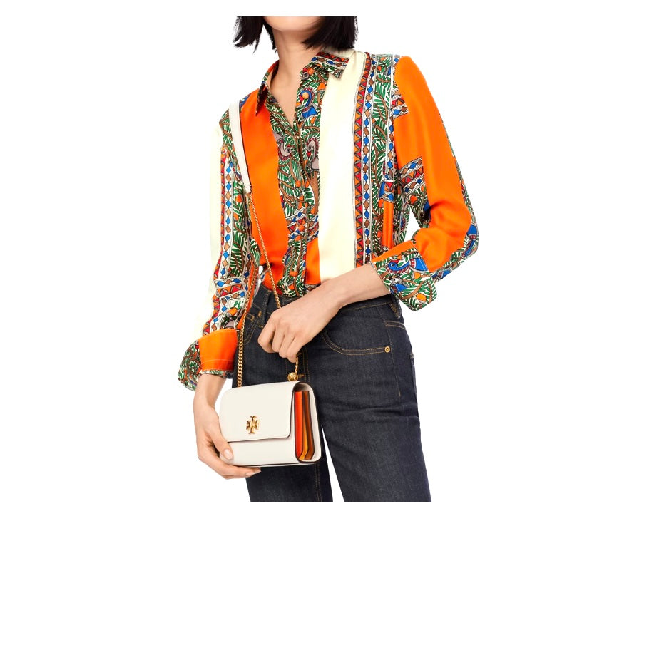 TORY BURCH SMALL KIRA LEATHER CHAIN BAG
