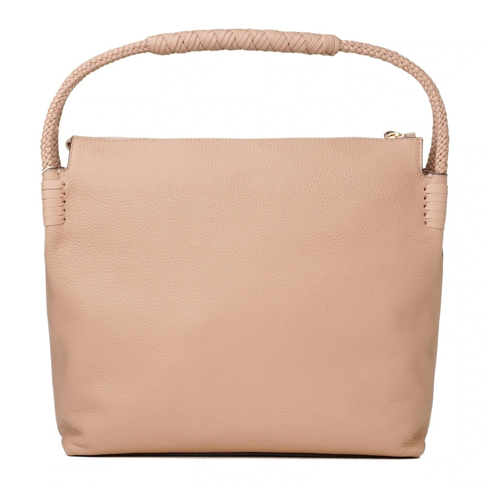 TORY BURCH TAYLOR PEBBLED LEATHER HOBO BAG