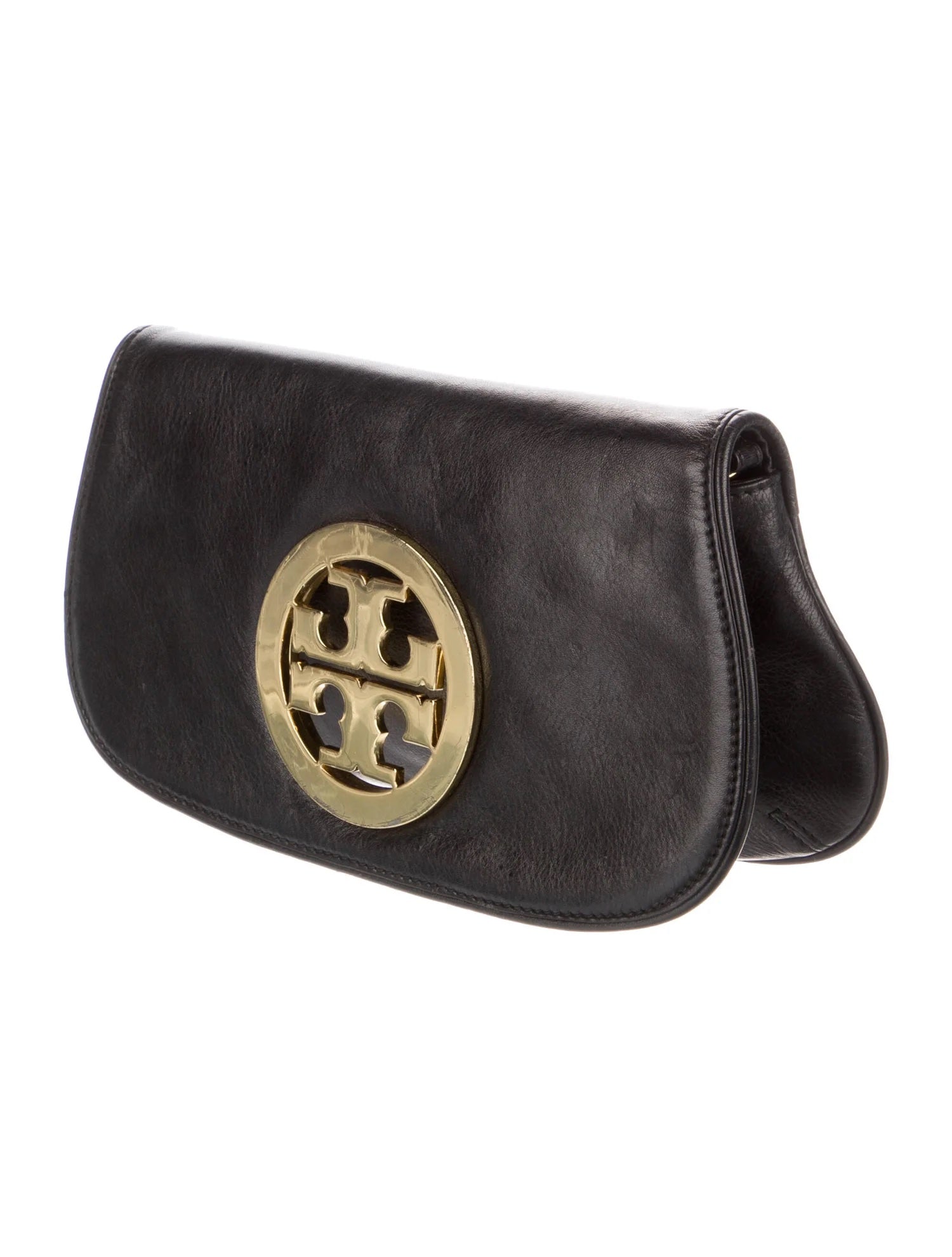 TORY BURCH REVA LOGO CONVERTIBLE CLUTCH BAG WITH CHAIN