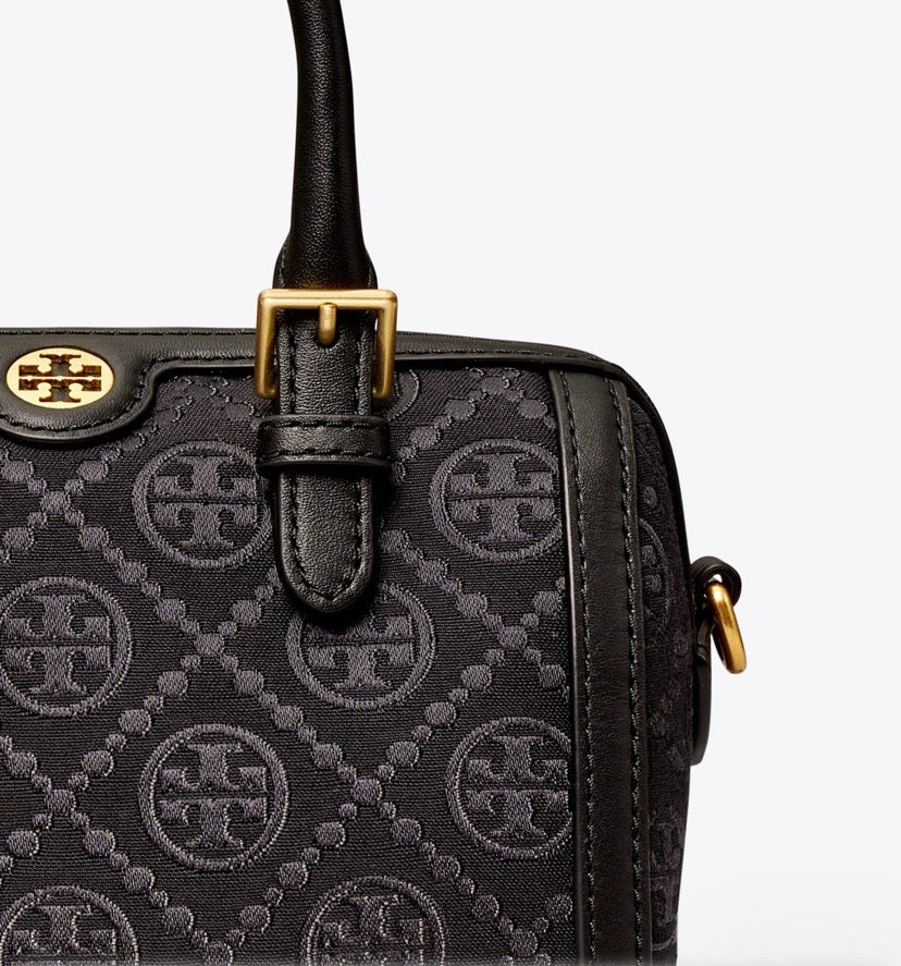 TORY BURCH MINI T MONOGRAM BARREL BAG